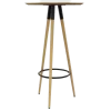 Conjunto Mesa Bistrô Preta 60cm e 2 Banquetas Eames Pp Preta