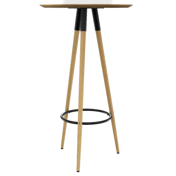 Conjunto Mesa Bistrô Preta 60cm e 2 Banquetas Eames Pp Preta