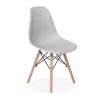 Conjunto Mesa de Jantar Eiffel 90cm Branca + 4 Cadeiras Charles Eames Cinza