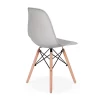 Conjunto Mesa de Jantar Eiffel 90cm Branca + 4 Cadeiras Charles Eames Cinza