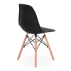 Conjunto Mesa de Jantar Eiffel 90cm Branca + 4 Cadeiras Charles Eames Preta