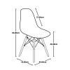 Conjunto Mesa de Jantar Eiffel 90cm Branca + 4 Cadeiras Charles Eames Branca