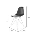 Cadeira Eames Pp Eiffel Cromada