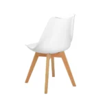 Kit Mesa Jantar Eiffel 120cm Preta + 04 Cadeiras Saarinen Branca