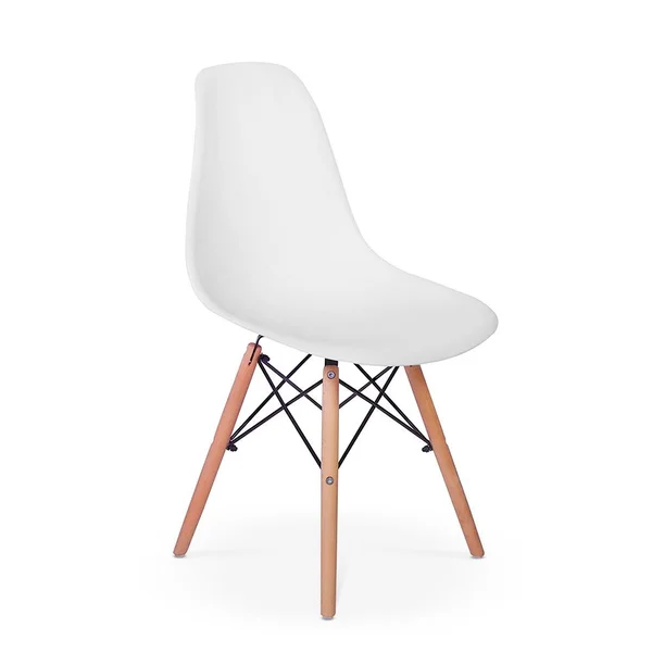 Conjunto Mesa de Jantar Eiffel 90cm Branca + 4 Cadeiras Charles Eames Branca