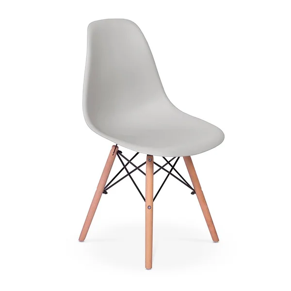 Conjunto Mesa de Jantar Eiffel 90cm Preta + 4 Cadeiras Charles Eames Cinza
