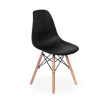 Conjunto Mesa de Jantar Eiffel 90cm Preta + 4 Cadeiras Charles Eames Preta