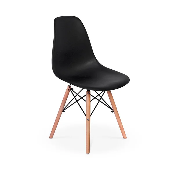 Conjunto Mesa de Jantar Eiffel 90cm Preta + 4 Cadeiras Charles Eames Preta