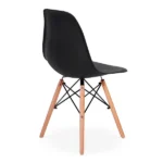 Conjunto Mesa de Jantar Eiffel 90cm Preta + 4 Cadeiras Charles Eames Preta