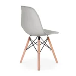 Conjunto Mesa de Jantar Eiffel 90cm Preta + 4 Cadeiras Charles Eames Cinza