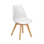 Kit Mesa Jantar Eiffel 120cm Preta + 04 Cadeiras Saarinen Branca